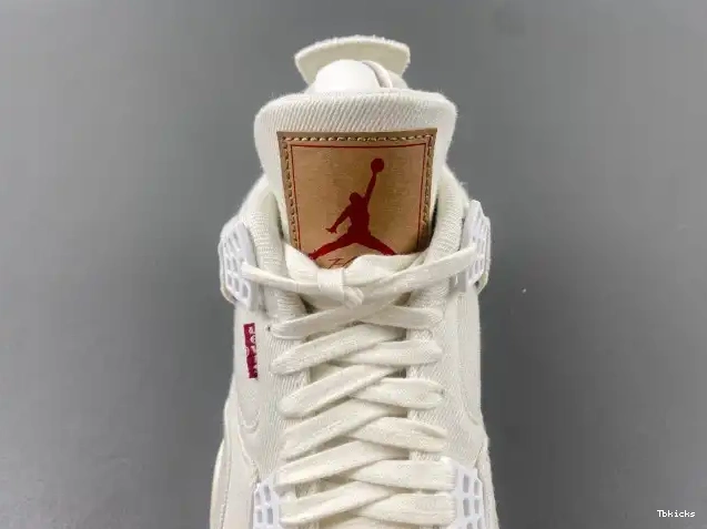 Reps TBK AO2571-100 x 'White' Jordan 4 Levi's Air 0417